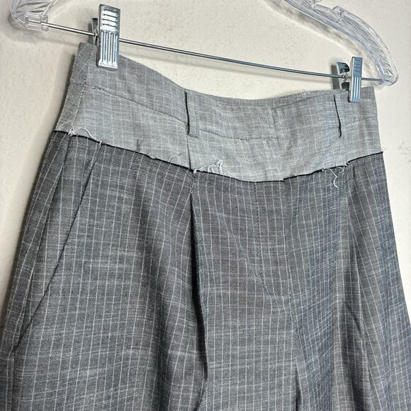 Topshop Deconstructed Pin Stripe Two Toned Gray Suit Blazer (2) Pant (4) - Picture 12 of 16
